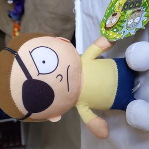 Morty plush with eyepatch